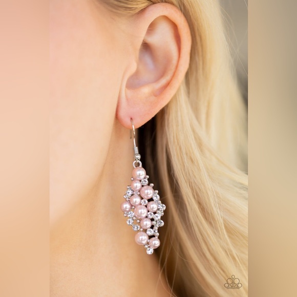 Famous Fashion Pink Earrings - Picture 2 of 6